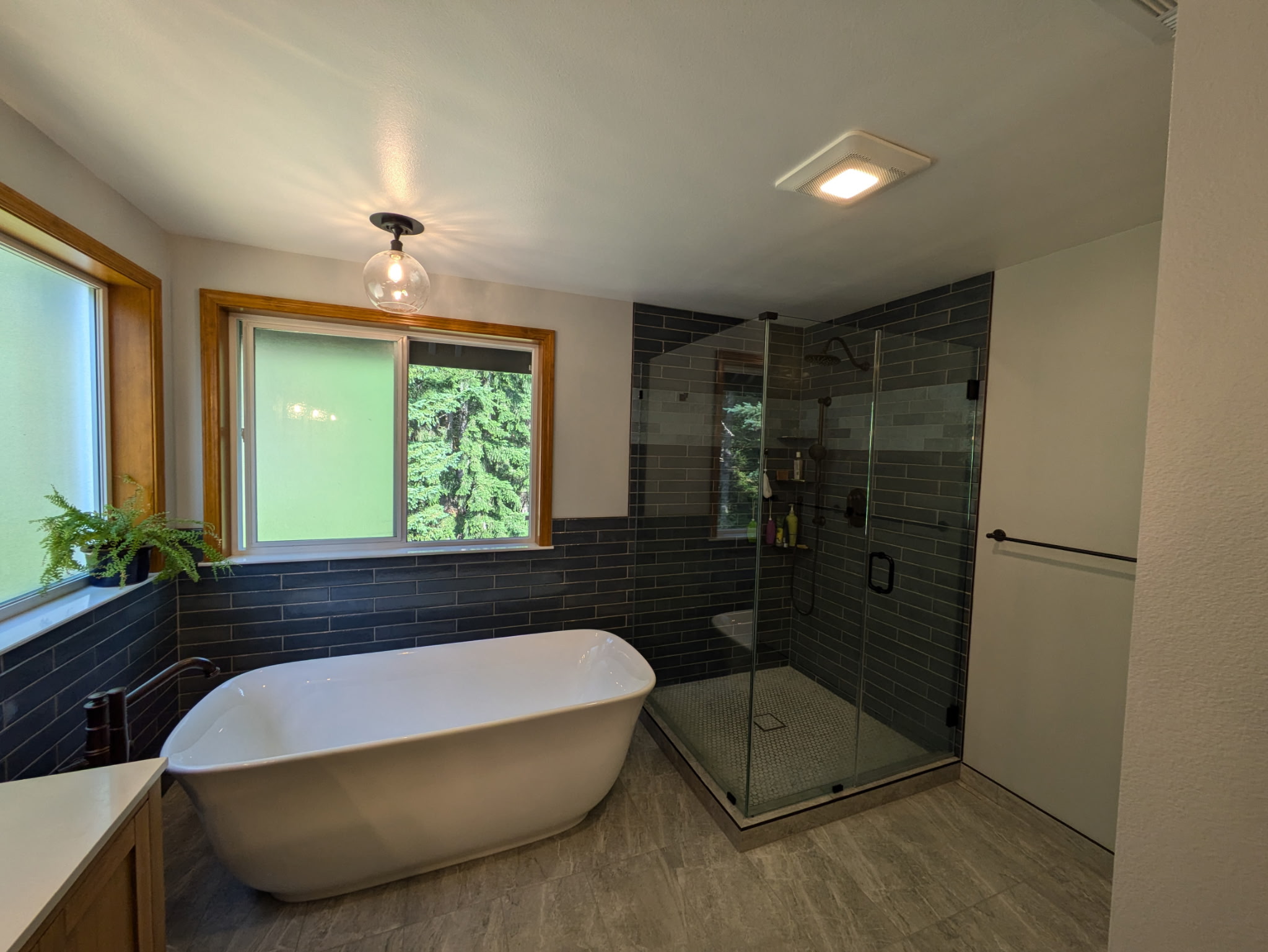 Bathroom Renovation — Freestanding Tub & Tile Shower